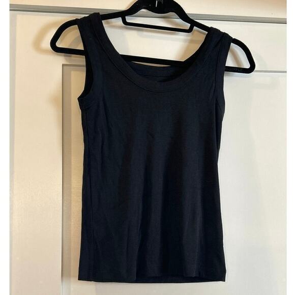 Madewell Supima® Rib Scoopneck Tank Black XS - Picture 4 of 6